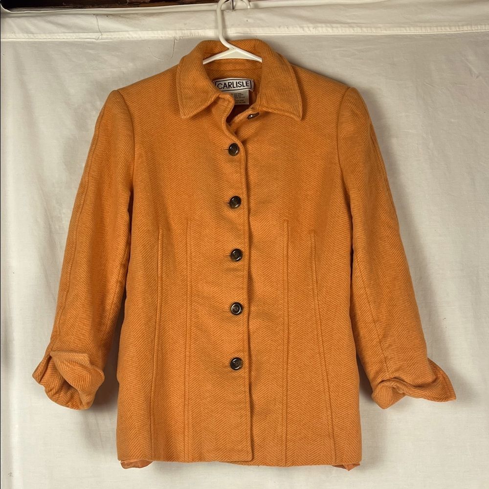 Vintage Orange Creamsicle Carlisle Wool Blend Jacket